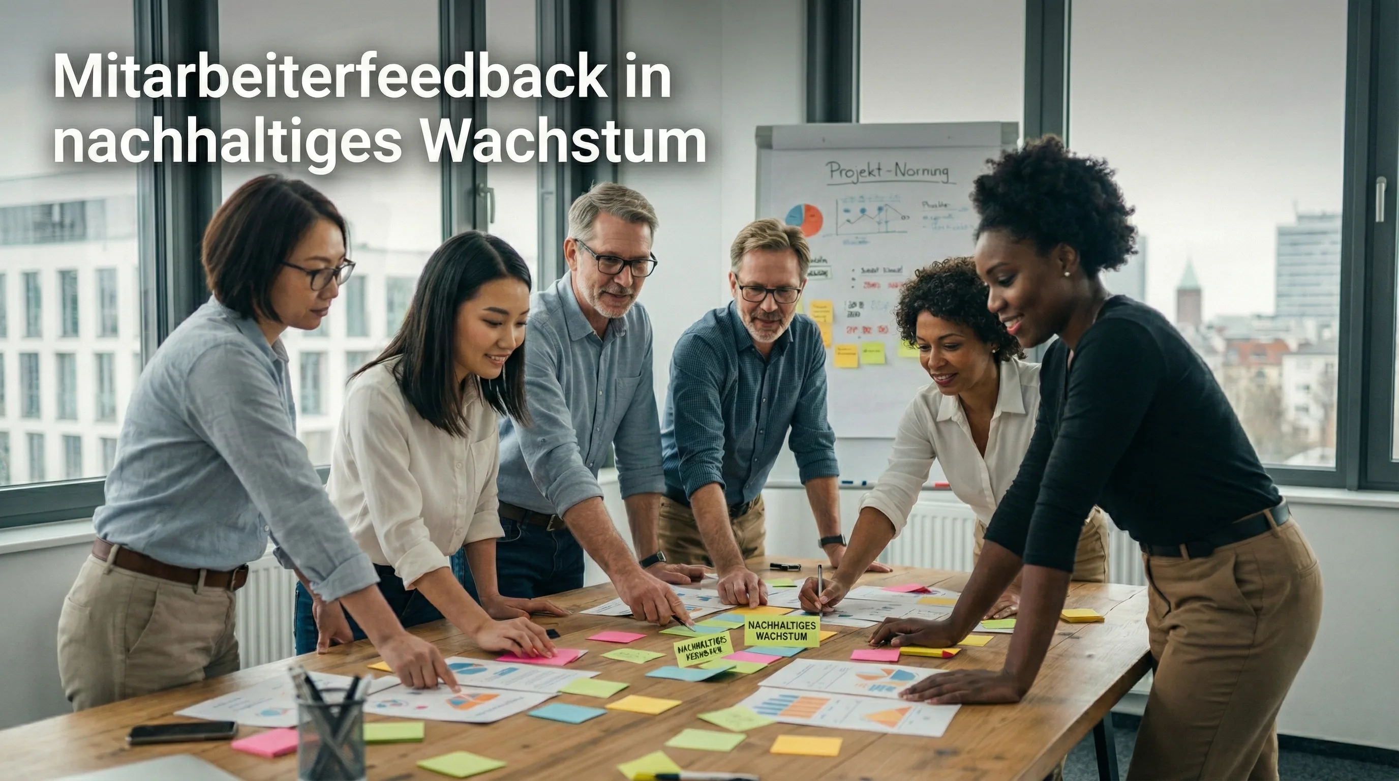 Team-Meeting mit Engagement-Dashboard zur Foerderung nachhaltigen Wachstums