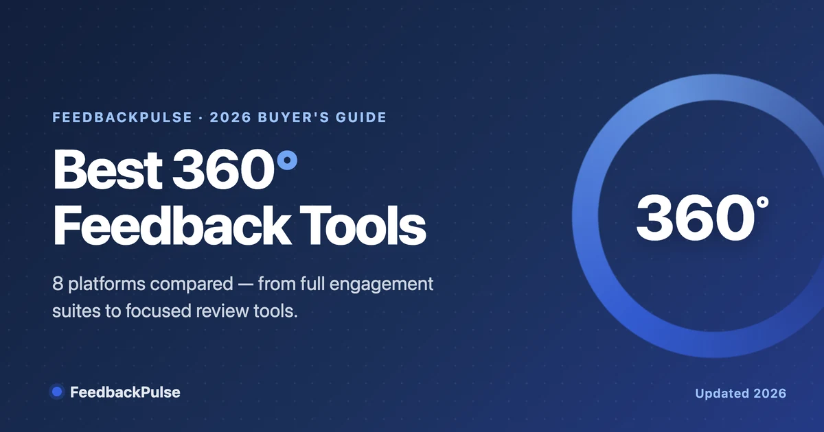 Best 360 Feedback Tools (2026 Buyer Guide)