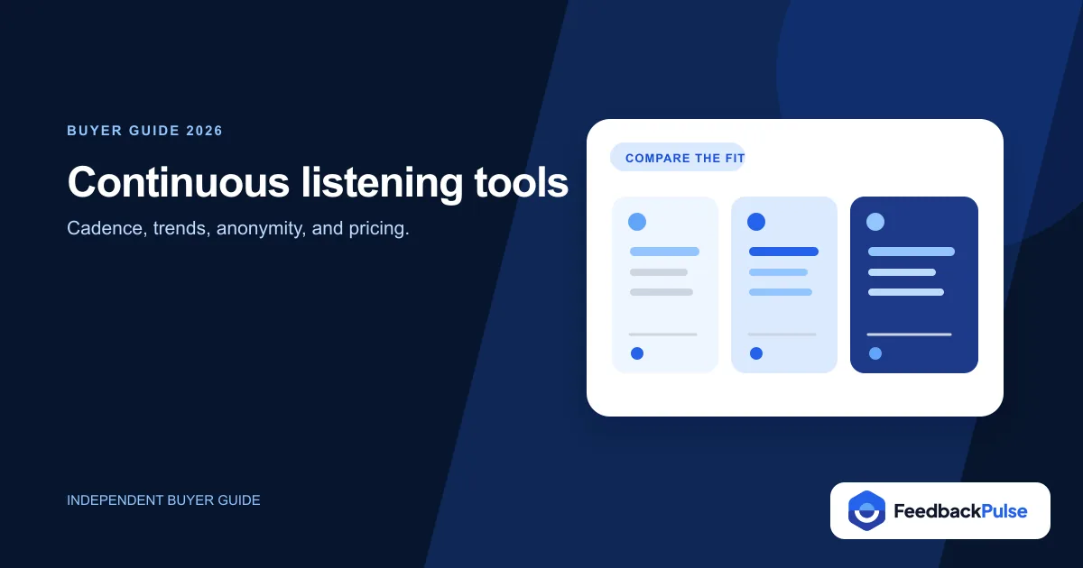 Pulse survey tools comparison board for continuous listening
