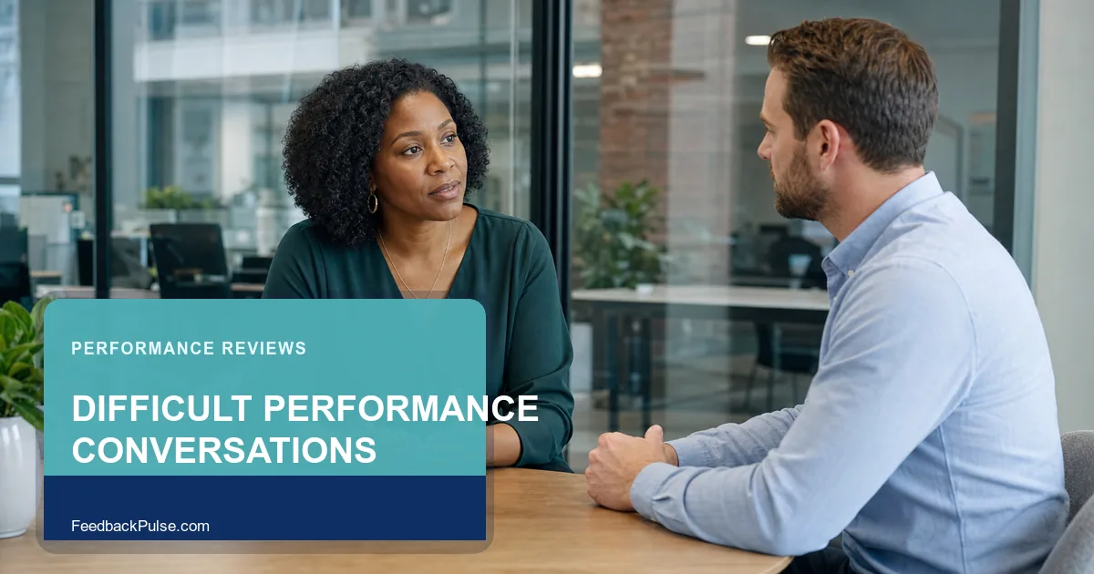 Manager and employee having a calm difficult performance conversation