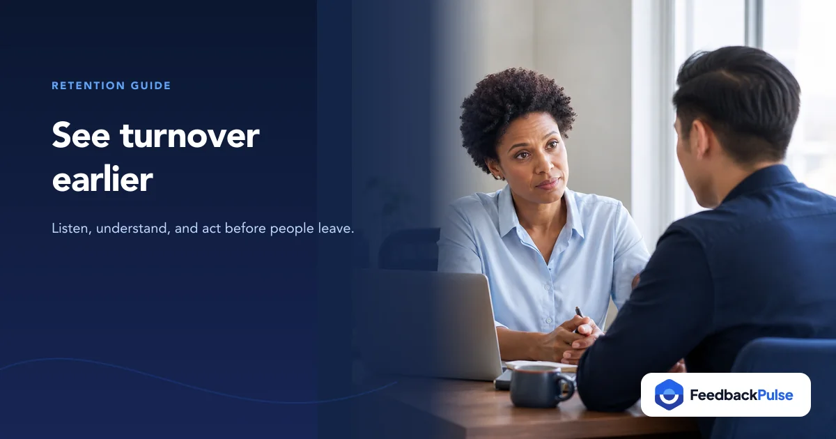 Manager listening carefully to an employee during a retention conversation