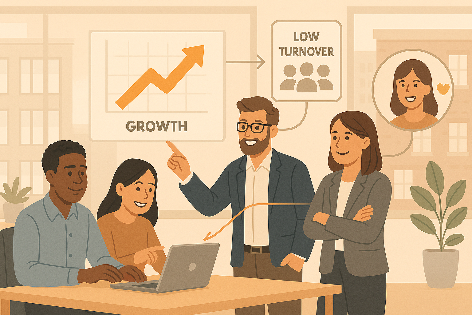 growth and low turnover illustration