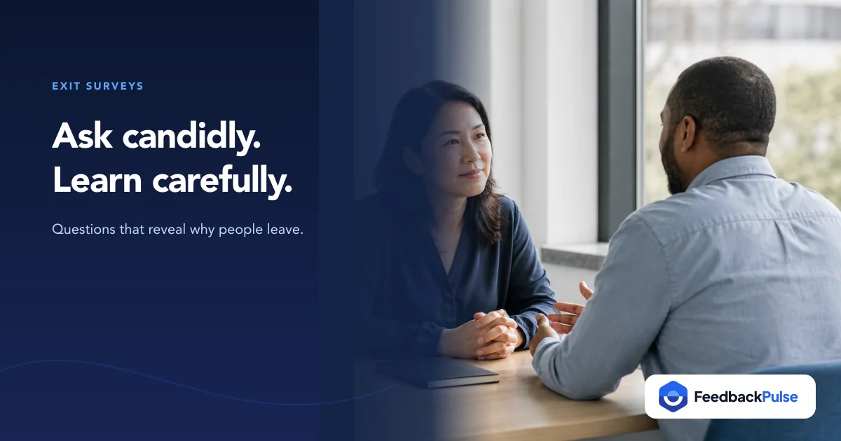 HR leader listening during an employee exit survey conversation