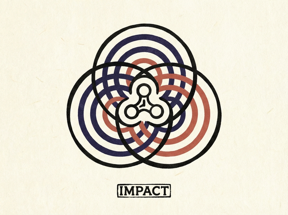 SBI impact component illustration showing ripple effects of feedback
