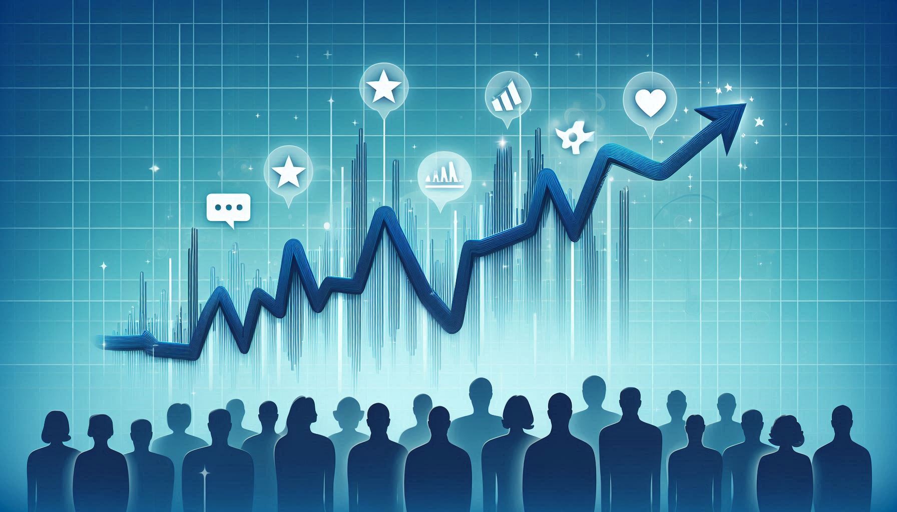 Abstract illustration of employee pulse surveys